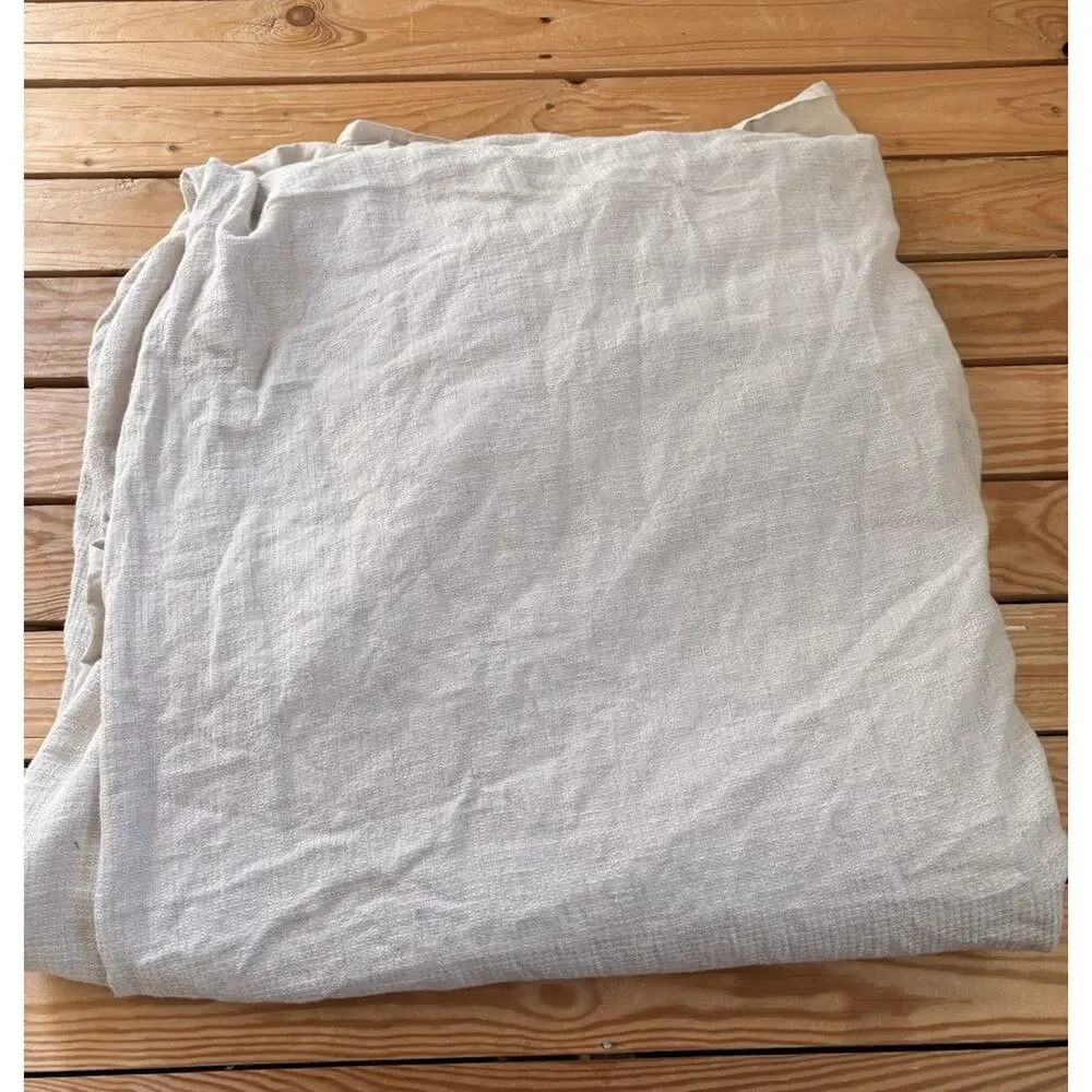 Pottery Barn Linen Flax Button Closure duvet Cover Size Queen Beige Ba
